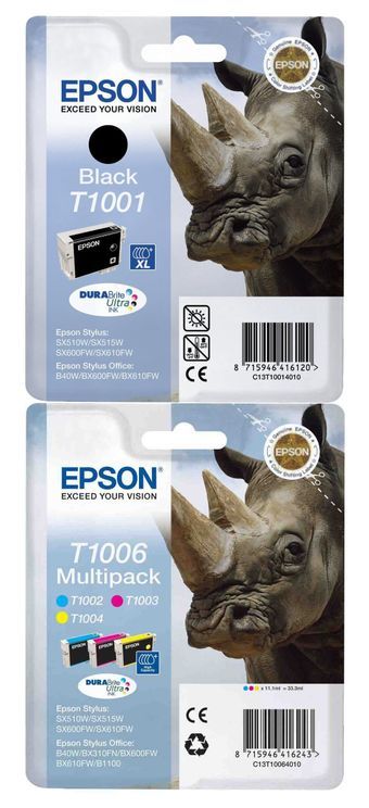 Genuine T100 4 Colour Ink Cartridge Multipack EPSON OEM 