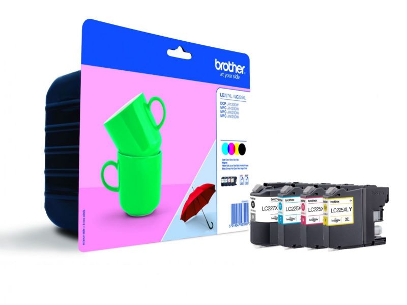 Genuine   LC227XL & LC225XL Original Black & Colour High Capacity Ink Cartridge 4 Pack Brother OEM